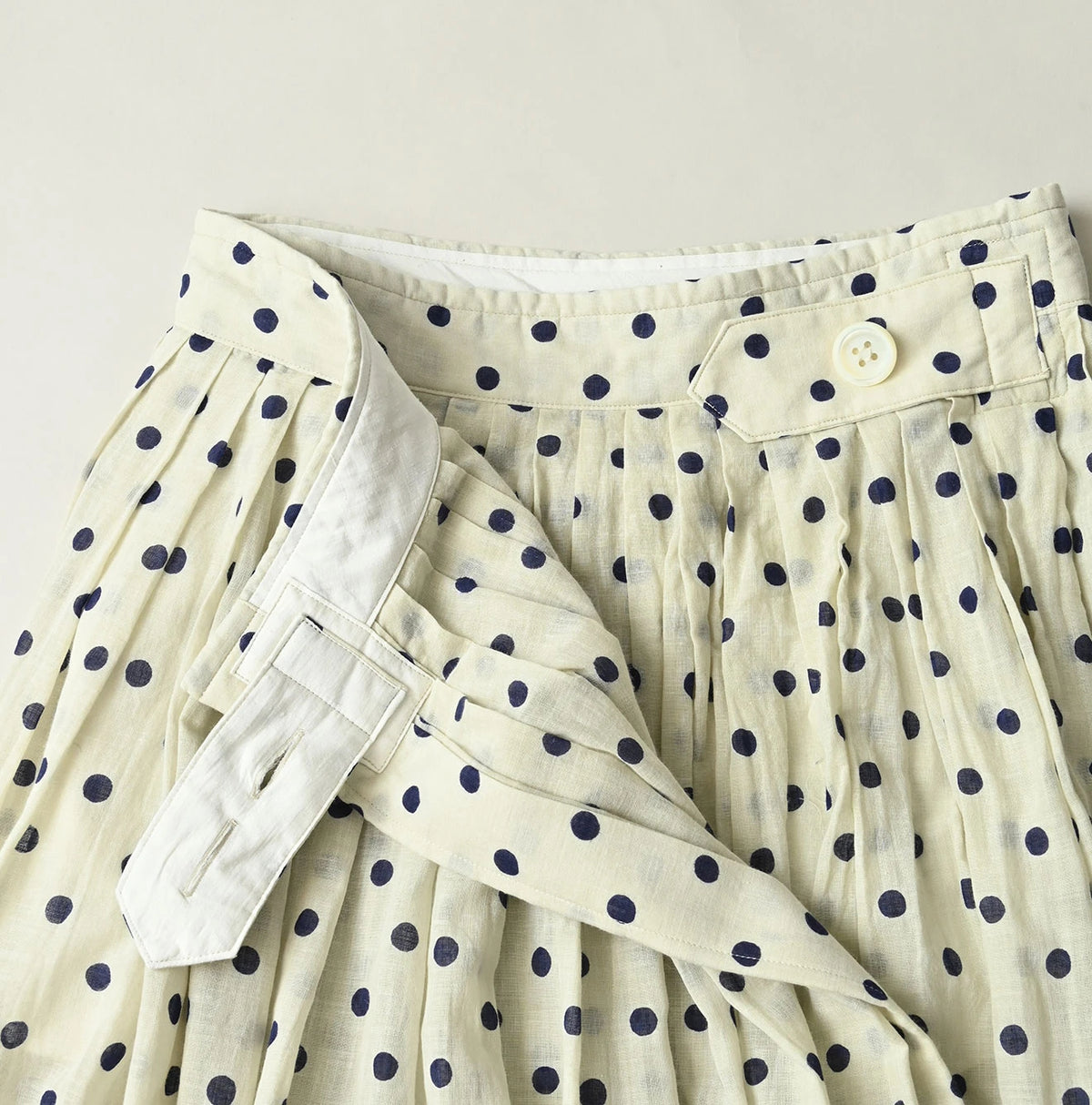 45R Gauze Polka Dot Wrap Skirt
