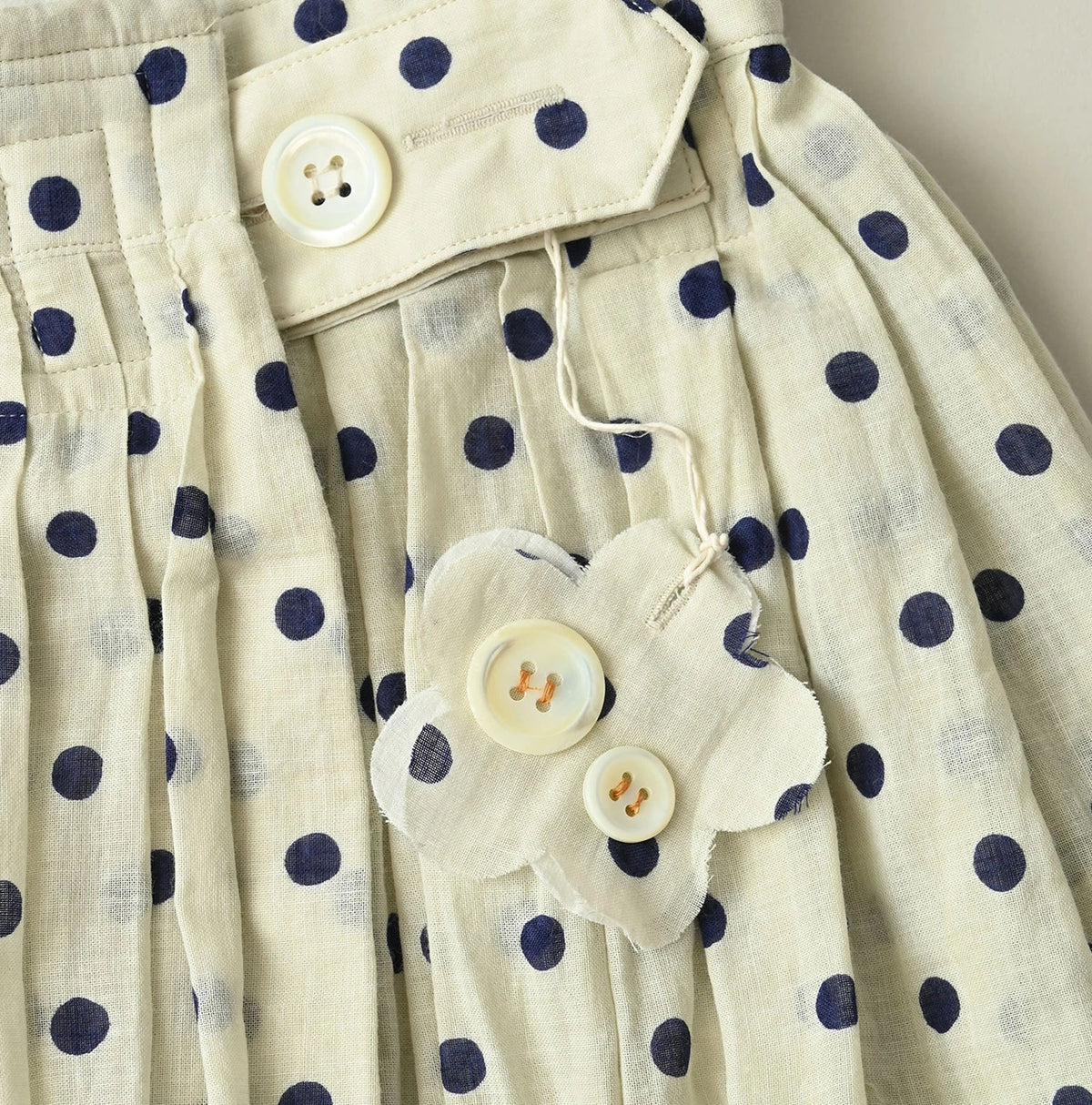 45R Gauze Polka Dot Wrap Skirt