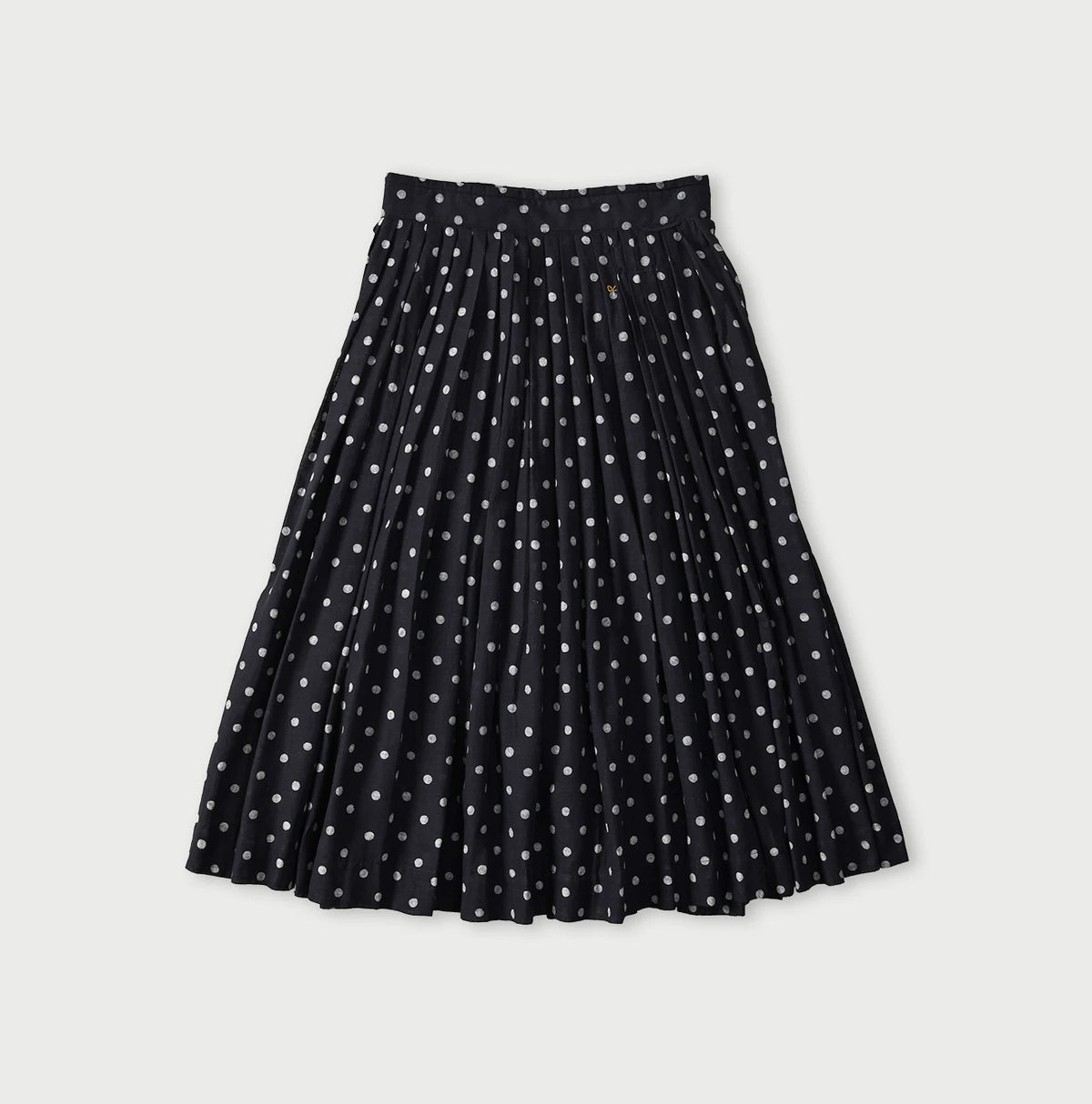 45R Indigo Gauze Polka Dot Wrap Skirt