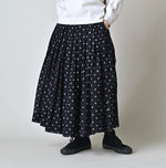 45R Indigo Gauze Polka Dot Wrap Skirt