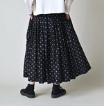 45R Indigo Gauze Polka Dot Wrap Skirt