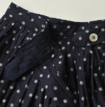 45R Indigo Gauze Polka Dot Wrap Skirt