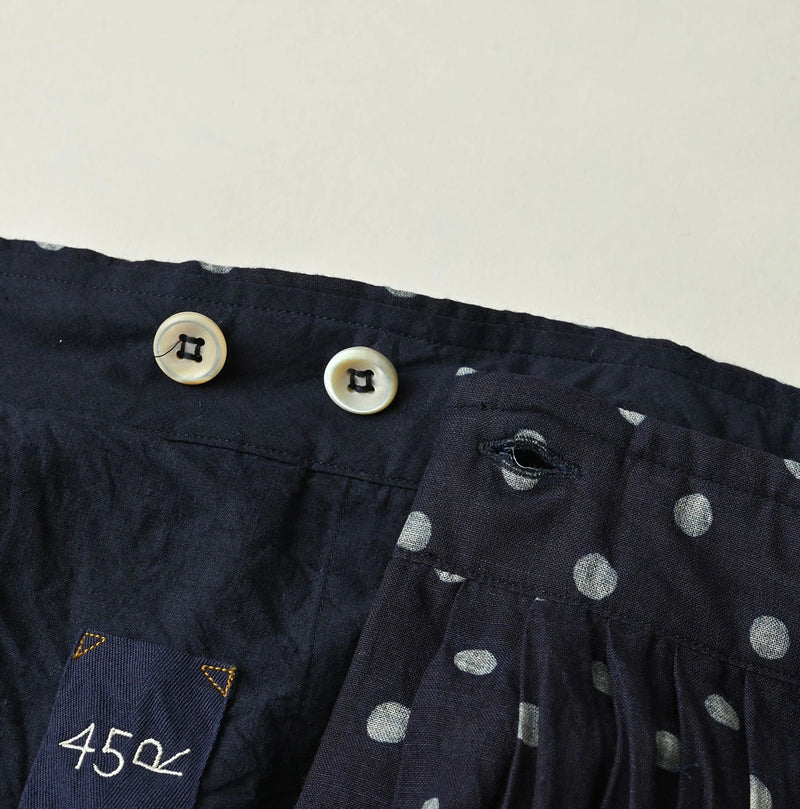 45R Indigo Gauze Polka Dot Wrap Skirt - Image 15