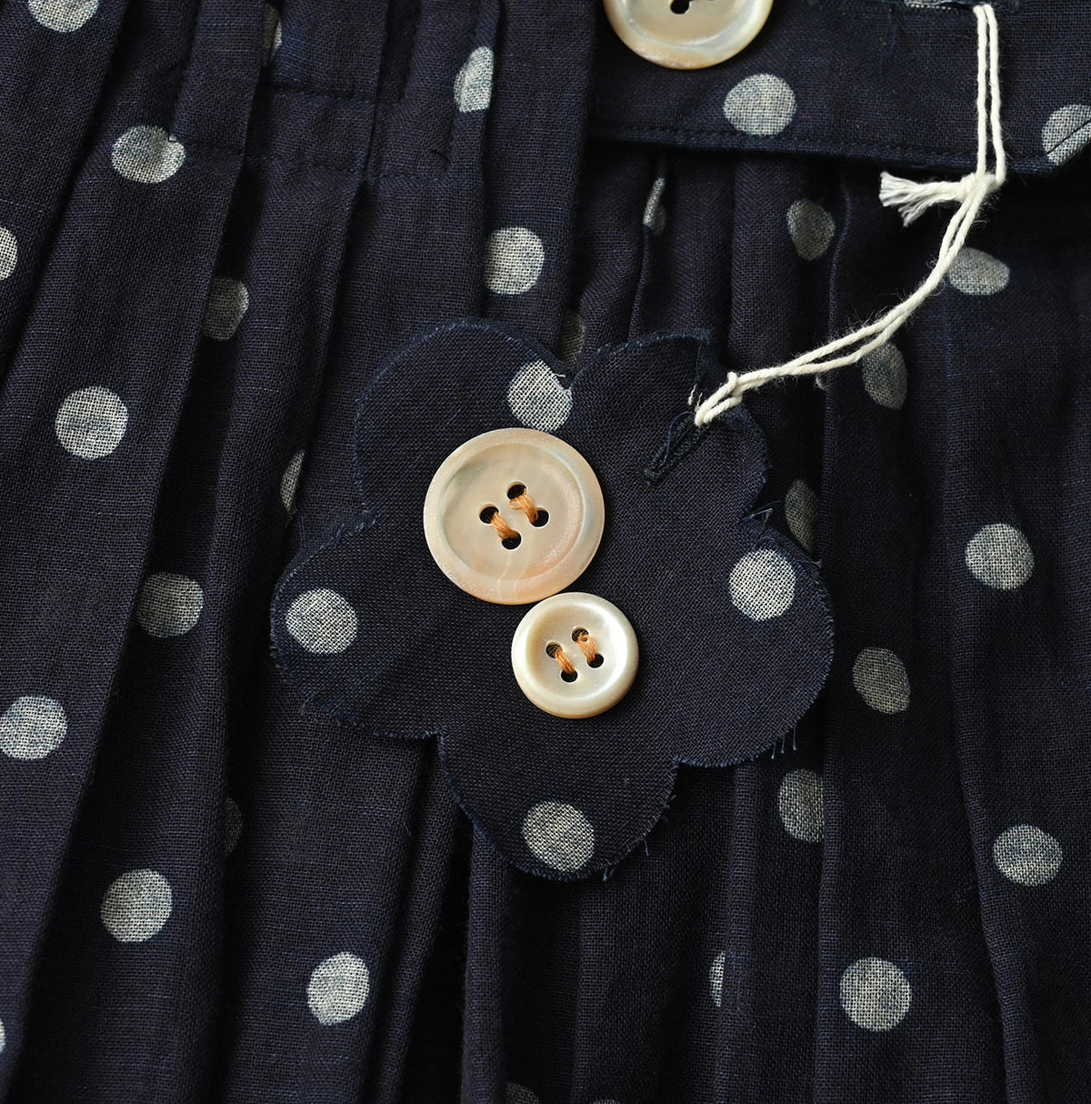 45R Indigo Gauze Polka Dot Wrap Skirt