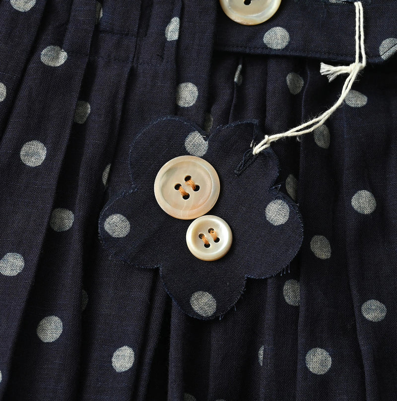 45R Indigo Gauze Polka Dot Wrap Skirt - Image 18