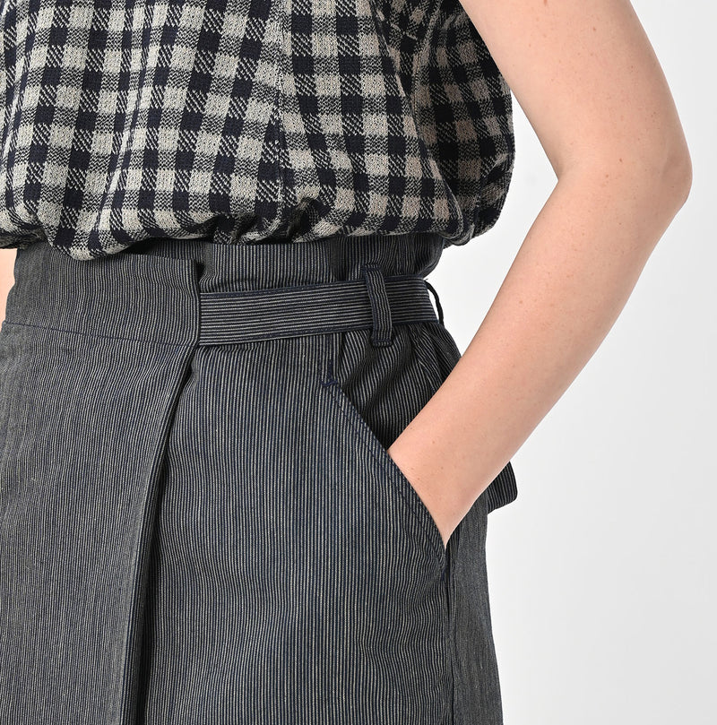 45R Indigo Cook Serge Wrap Skirt
