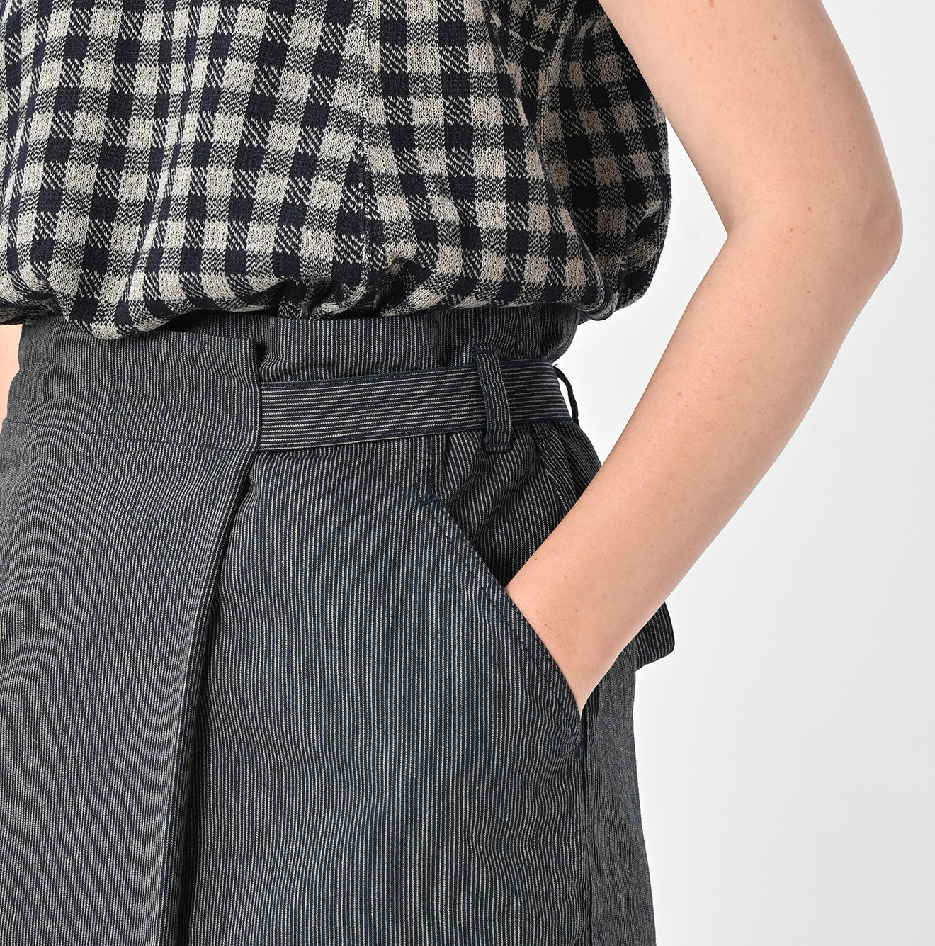 45R Indigo Cook Serge Wrap Skirt