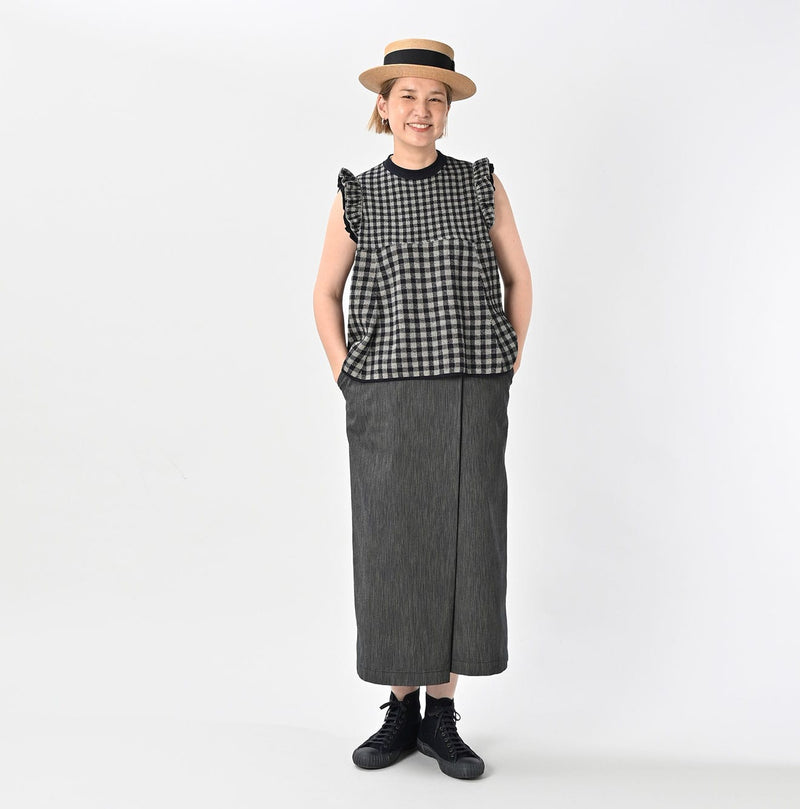 45R Indigo Cook Serge Wrap Skirt - Image 4