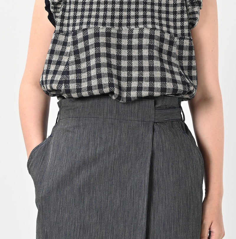 45R Indigo Cook Serge Wrap Skirt