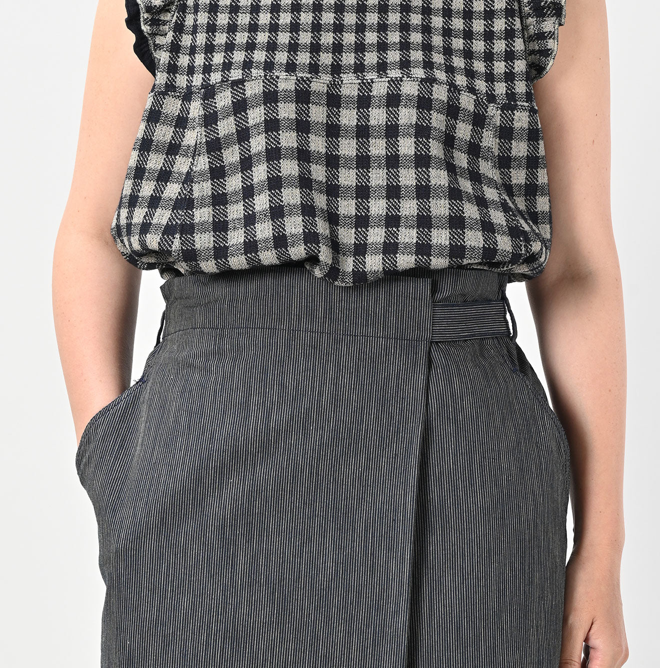 45R Indigo Cook Serge Wrap Skirt