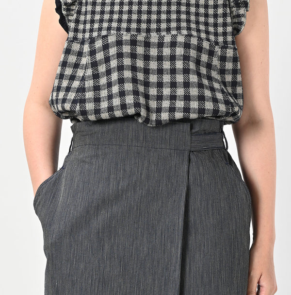 45R Indigo Cook Serge Wrap Skirt