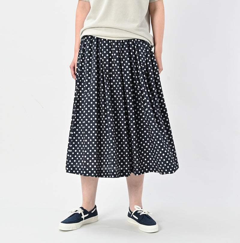 45R Cupro Cotton Dot Skirt
