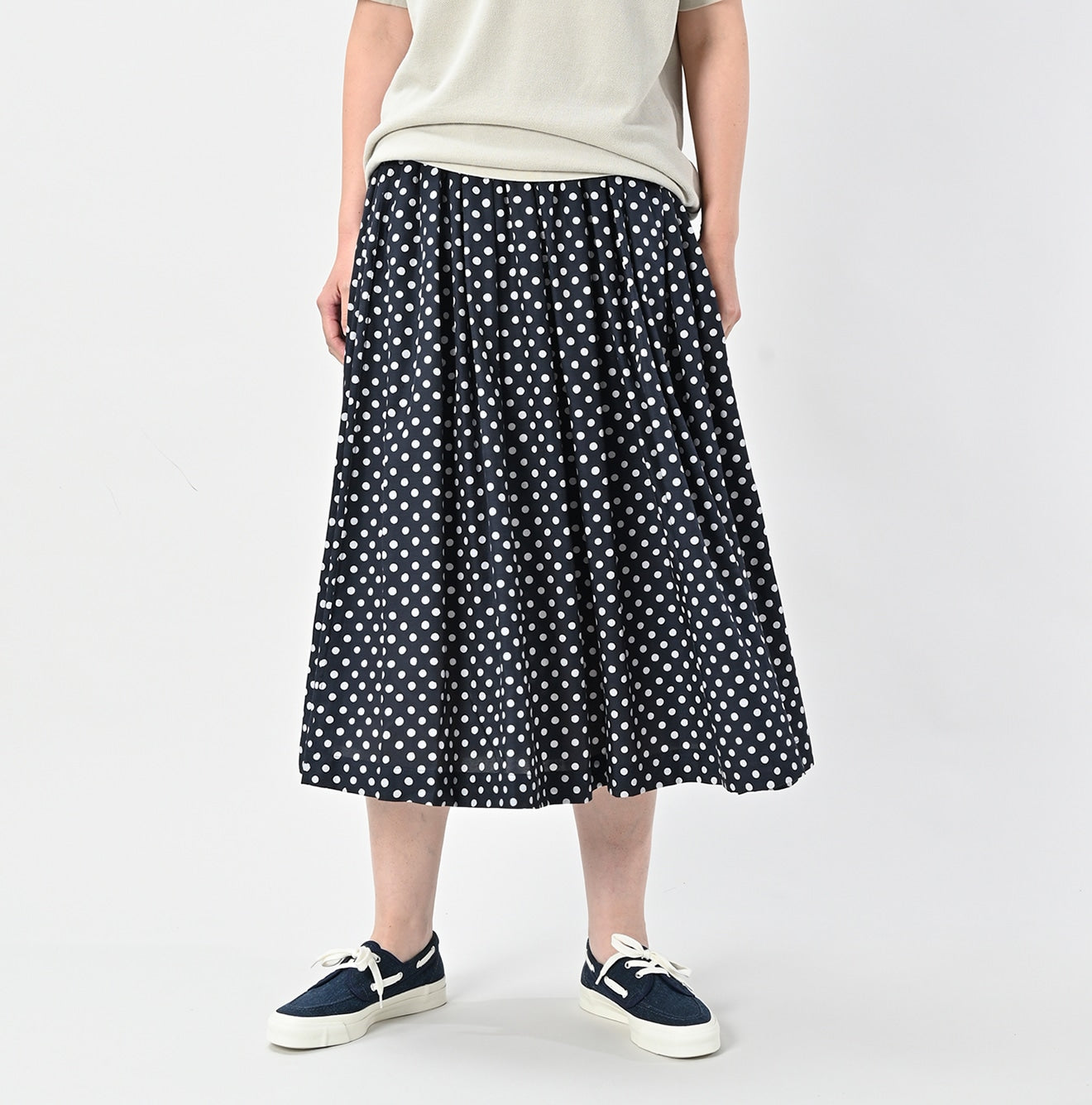45R Cupro Cotton Dot Skirt