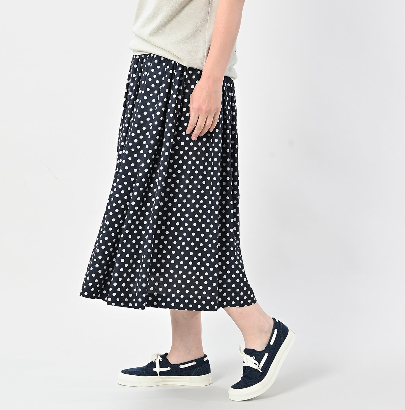 45R Cupro Cotton Dot Skirt