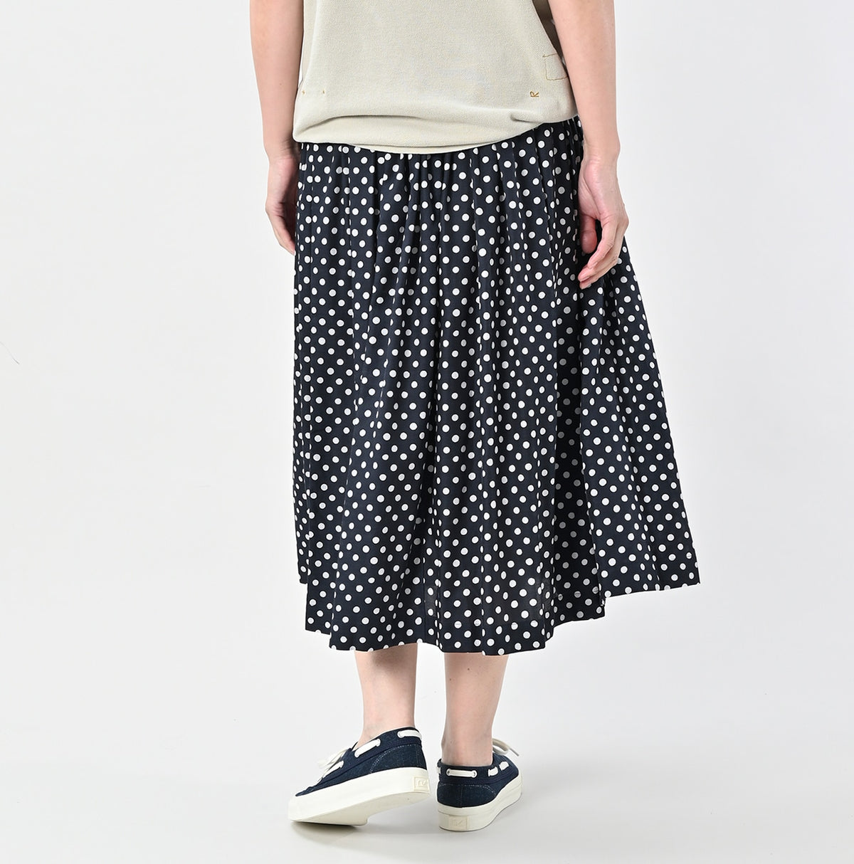 45R Cupro Cotton Dot Skirt