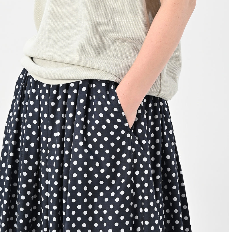 45R Cupro Cotton Dot Skirt