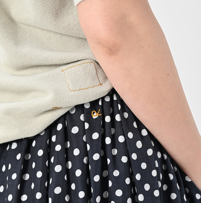 45R Cupro Cotton Dot Skirt