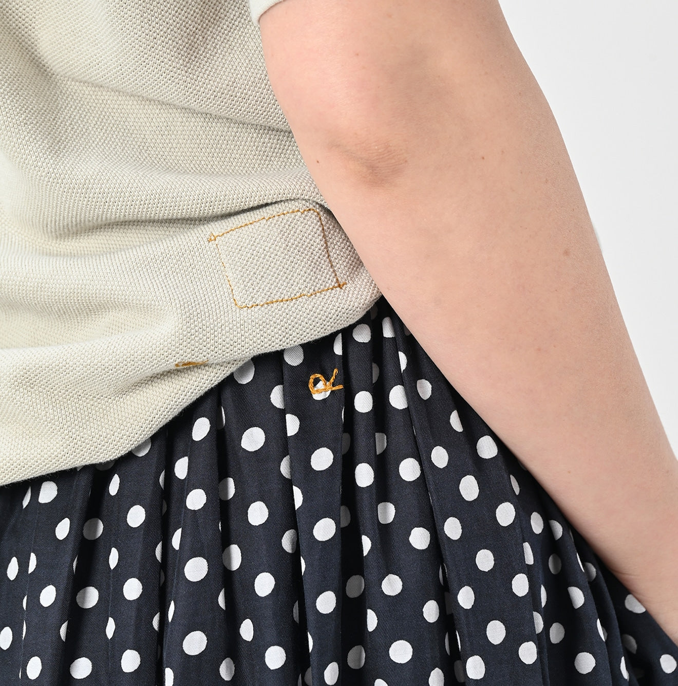 45R Cupro Cotton Dot Skirt