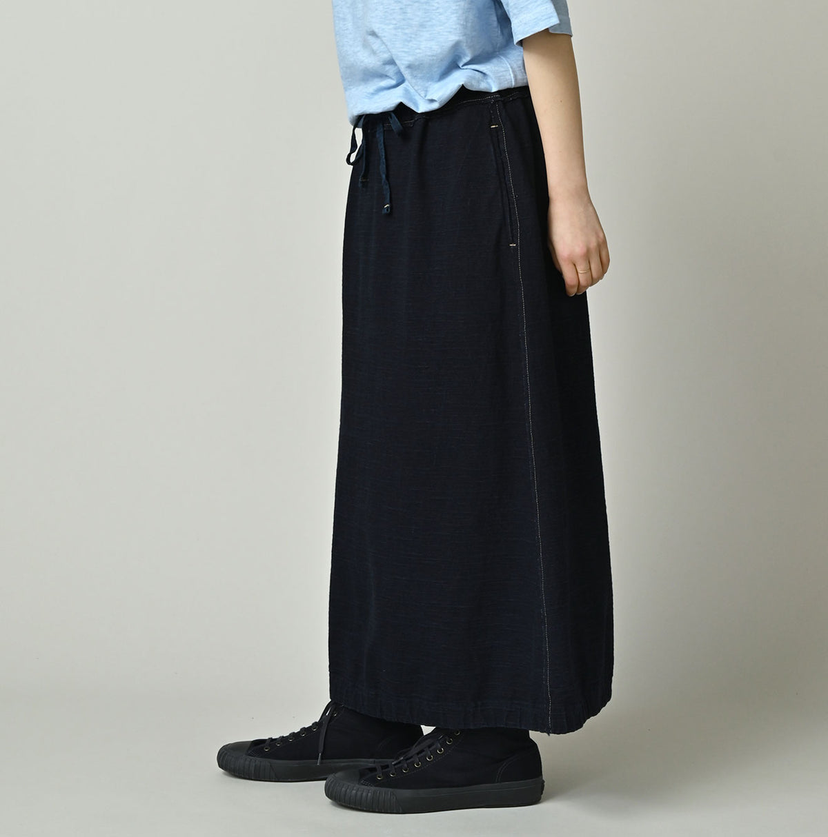 Indigo Dekoboko Tenjiku Skirt