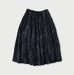 45R Indigo Linen Campanula Easy Gathered Skirt