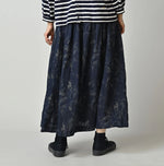 45R Indigo Linen Campanula Easy Gathered Skirt