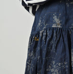 45R Indigo Linen Campanula Easy Gathered Skirt