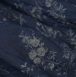 45R Indigo Linen Campanula Easy Gathered Skirt