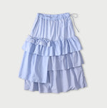 Broadcloth Mix Tiered Skirt