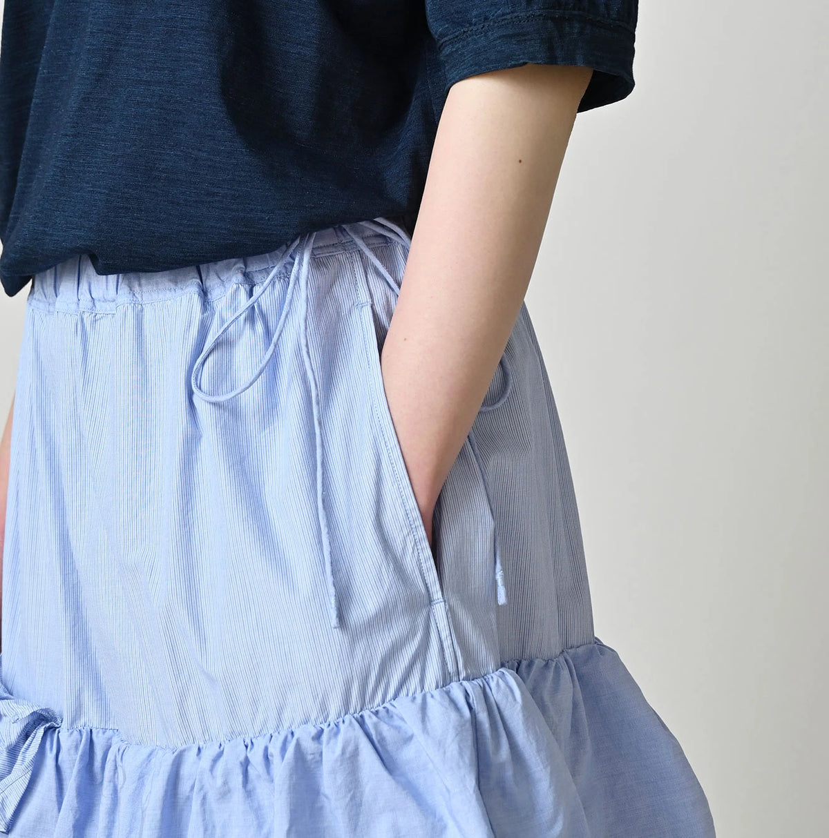 45R Broadcloth Mix Tiered Skirt