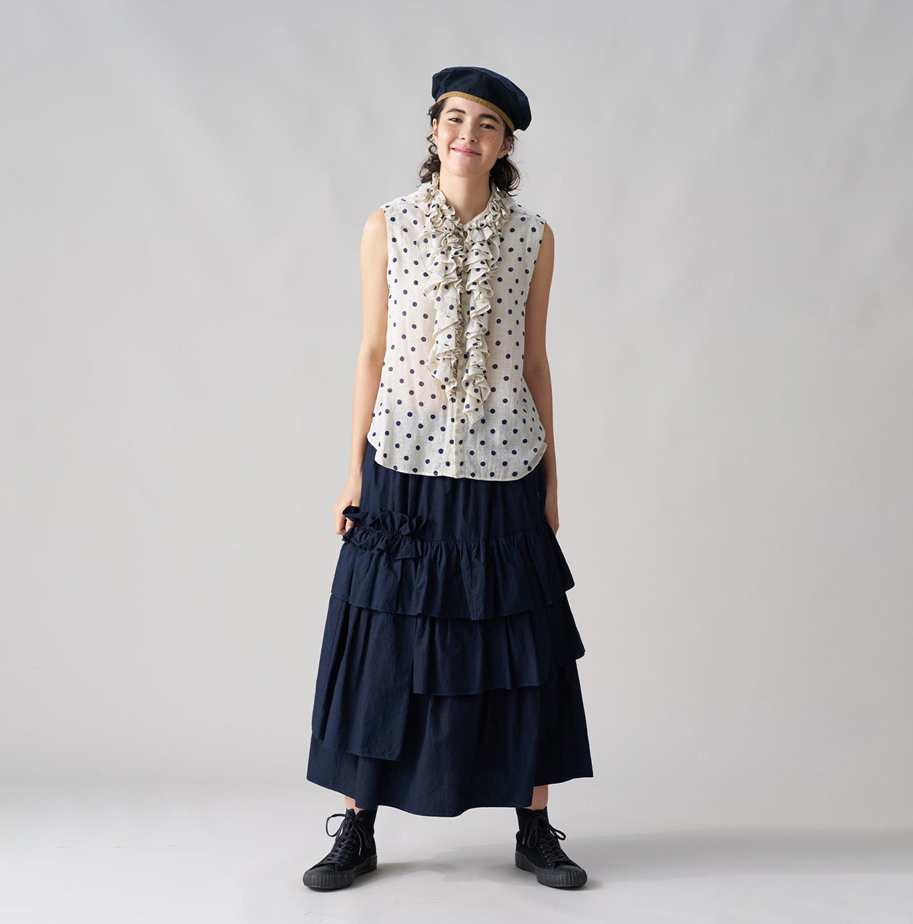 Indigo Batiste Tiered Skirt - Image 2