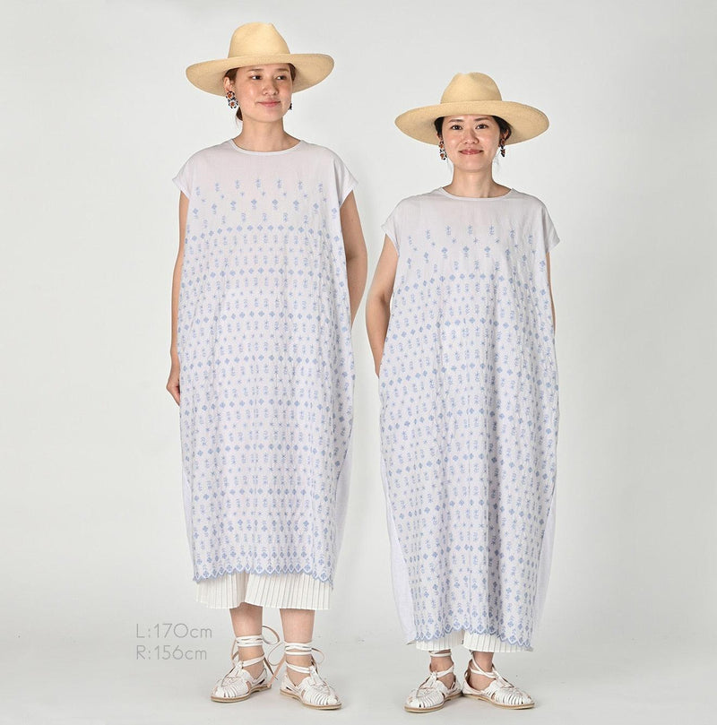 Hakeme Cutwork x Tenjiku M-cami Dress - 45R by 45rpm studio