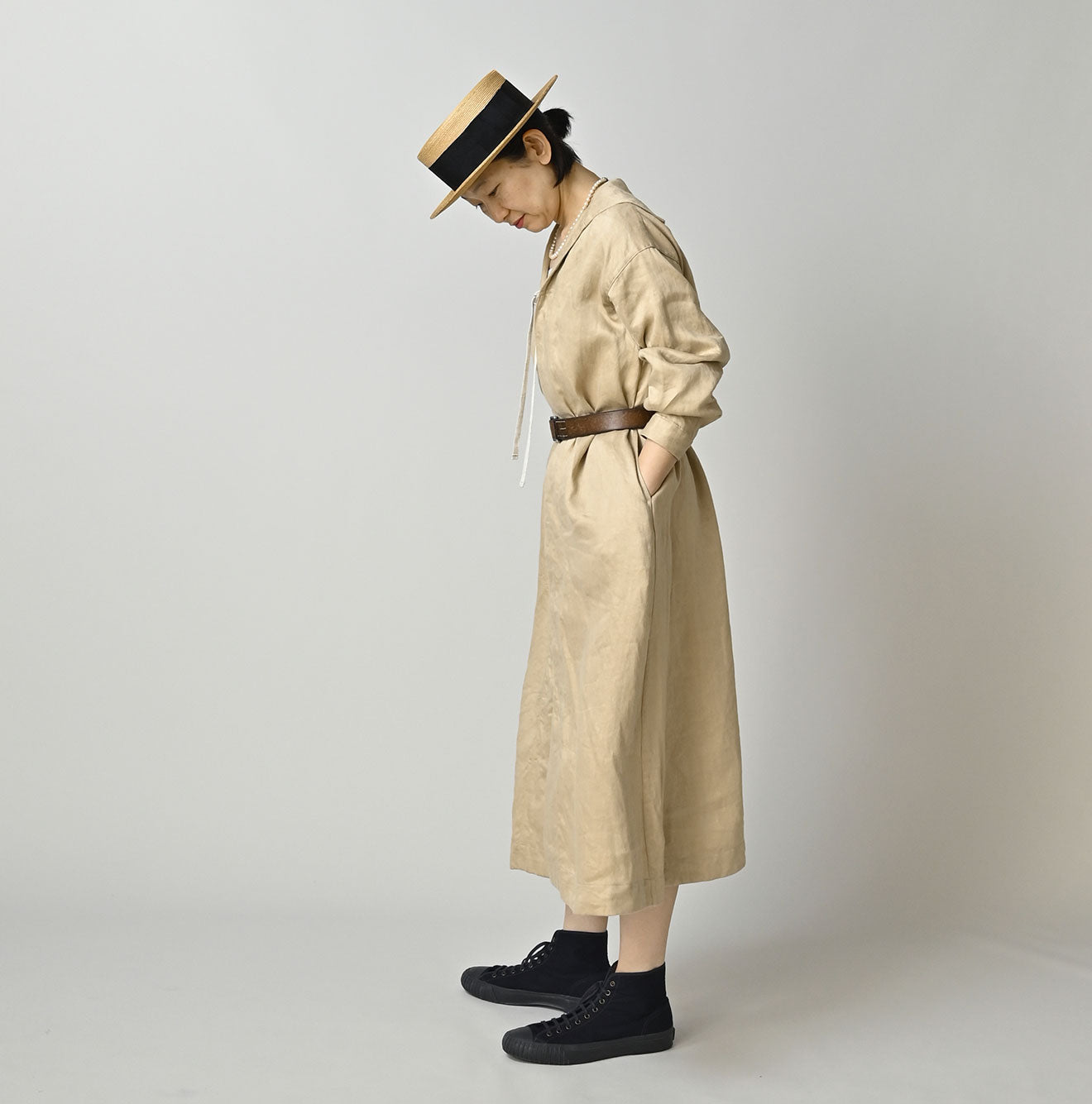Linen Sateen Sailor Dress - Image 4