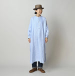 45R Linen Oxford Big Shirt Dress