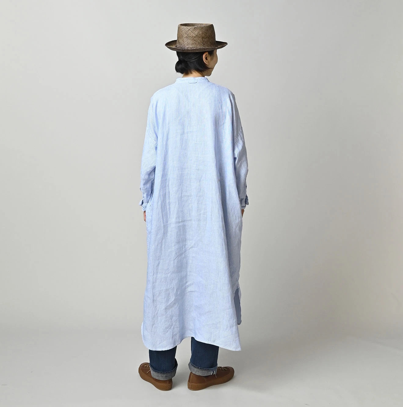 45R Linen Oxford Big Shirt Dress - Image 6