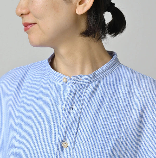 45R Linen Oxford Big Shirt Dress