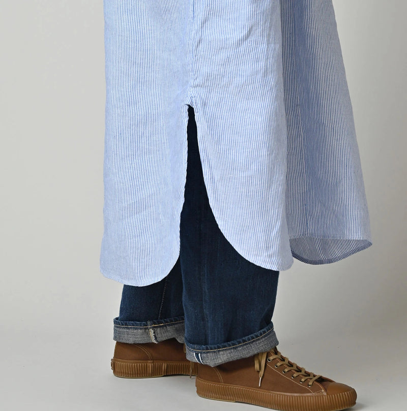 45R Linen Oxford Big Shirt Dress - Image 9