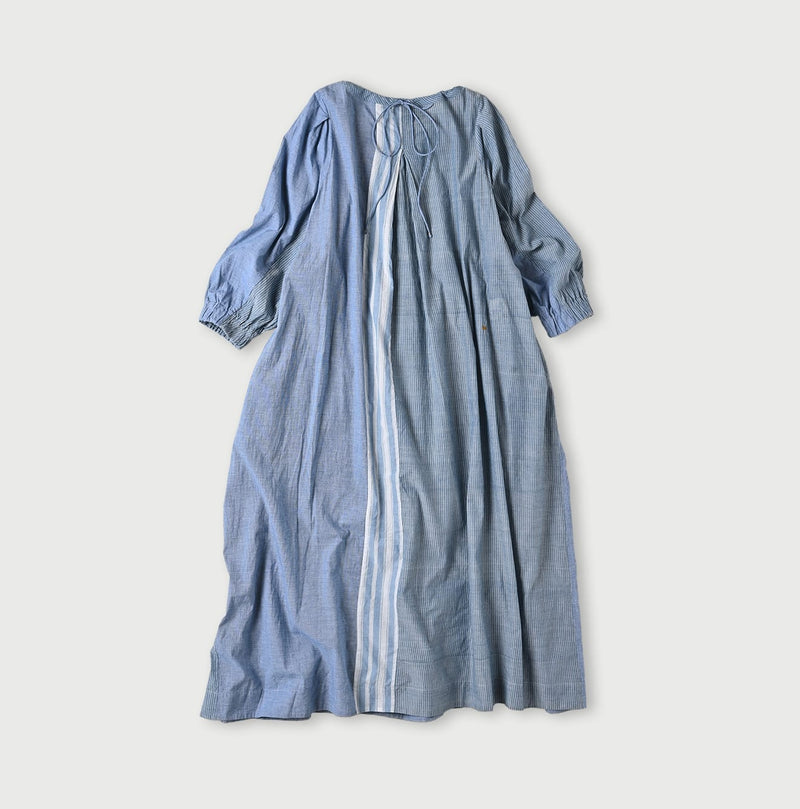45R Aikaze Khadi Mix Tucked Dress