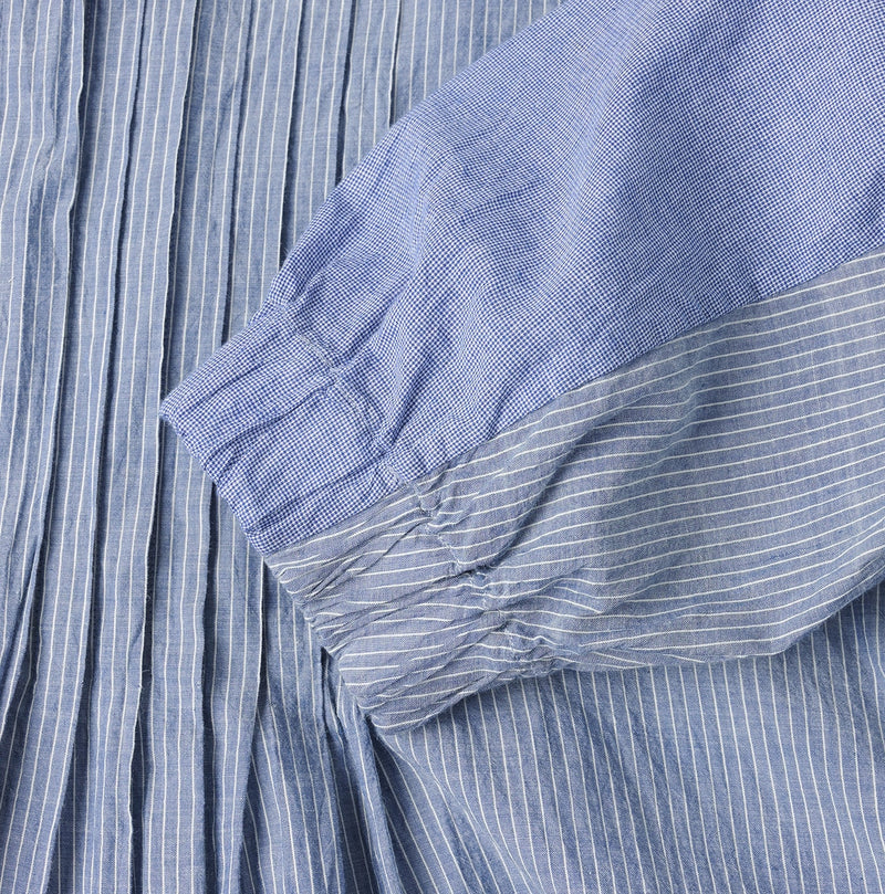 45R Aikaze Khadi Mix Tucked Dress