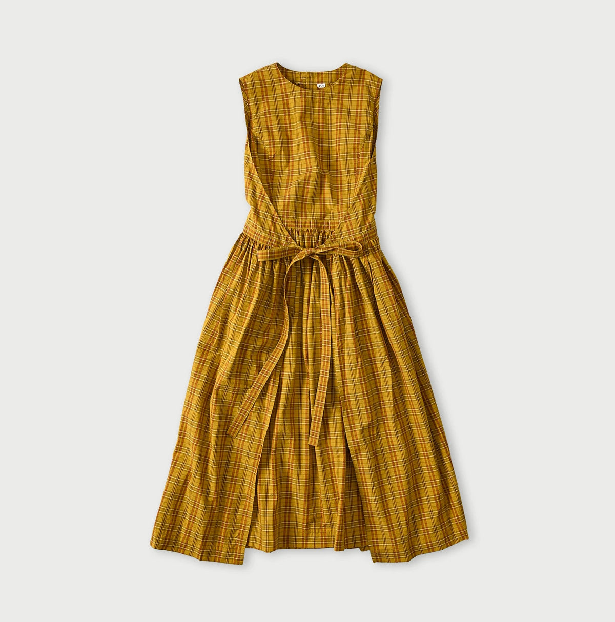 45R Broadcloth Madras Wrap Dress