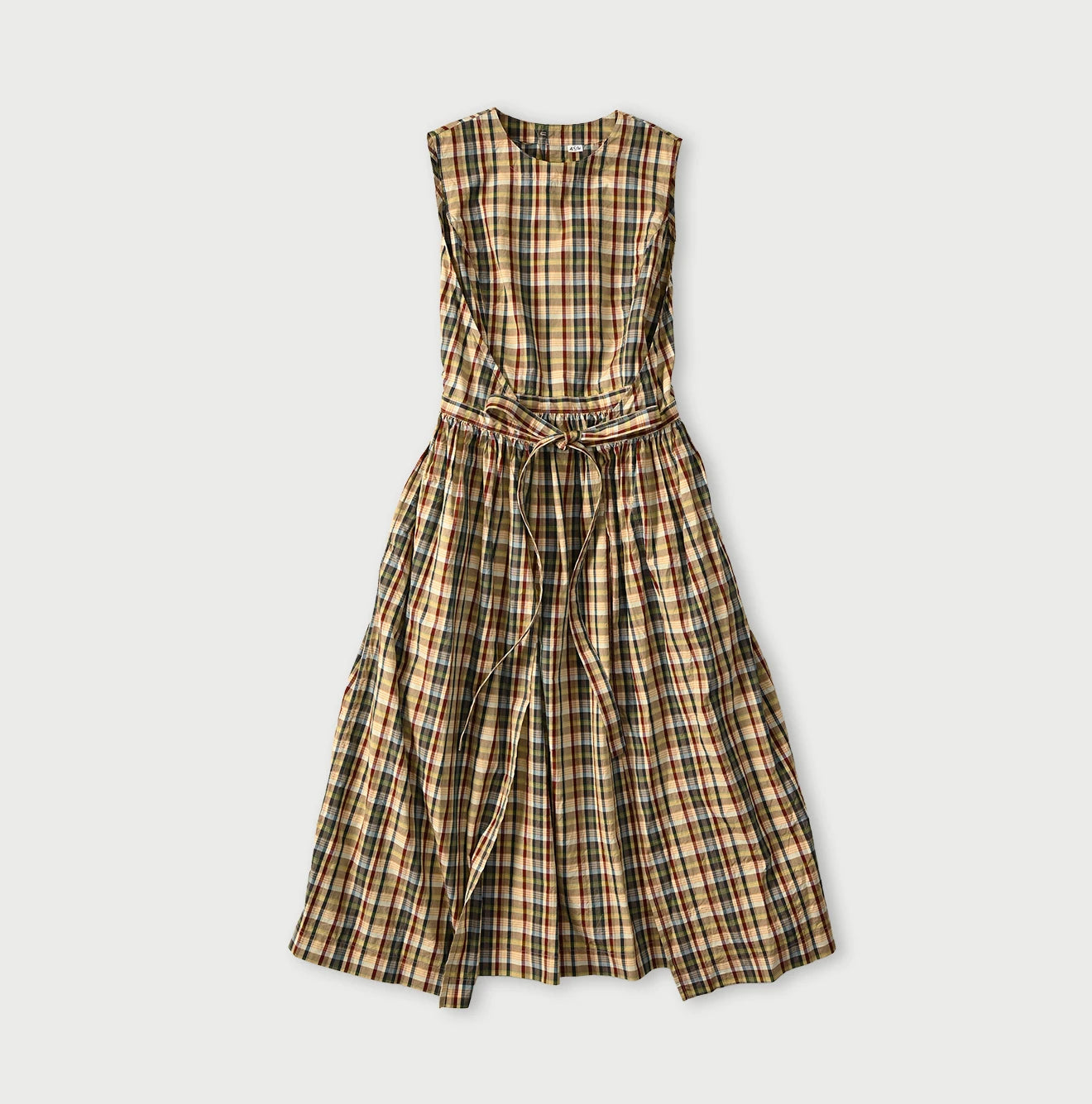 45R Broadcloth Madras Wrap Dress - Image 2