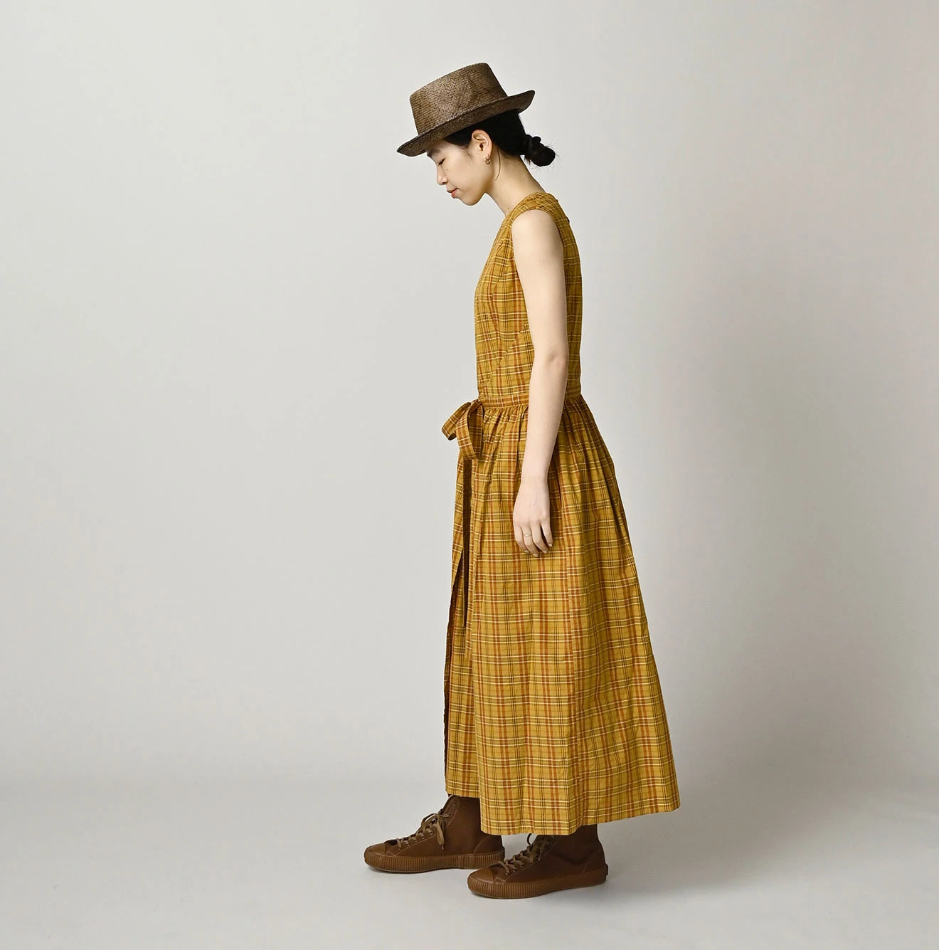 45R Broadcloth Madras Wrap Dress - Image 5