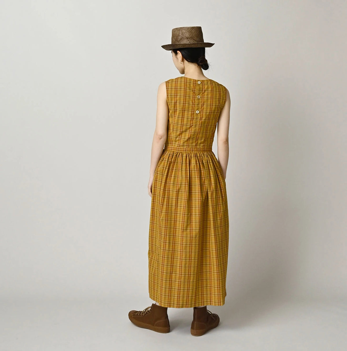 45R Broadcloth Madras Wrap Dress