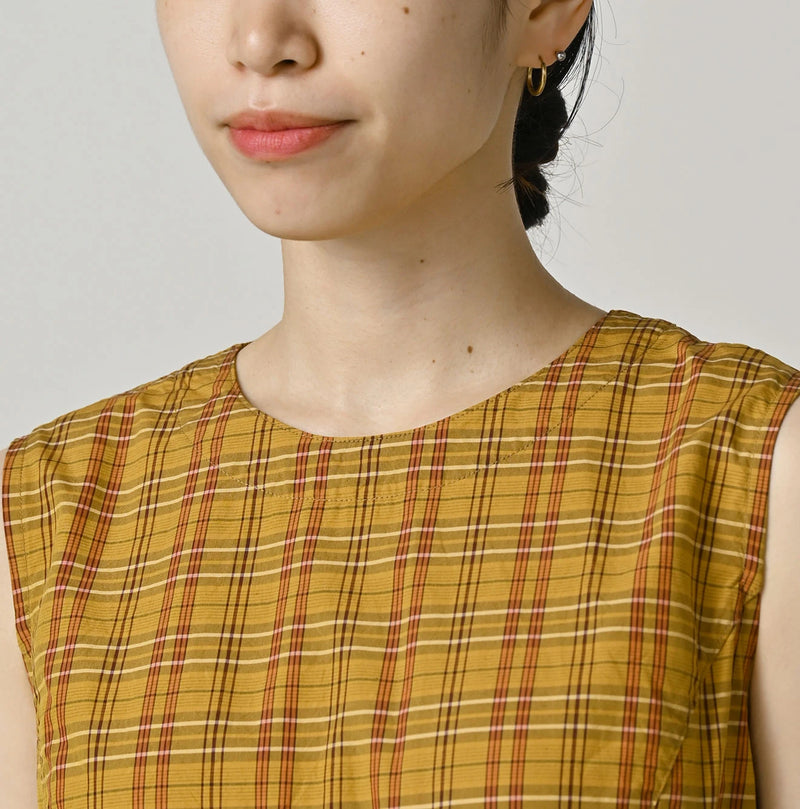 45R Broadcloth Madras Wrap Dress - Image 7