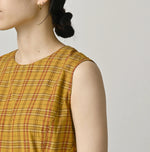 45R Broadcloth Madras Wrap Dress