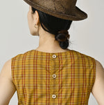 45R Broadcloth Madras Wrap Dress