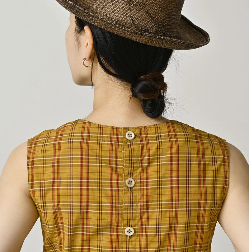 45R Broadcloth Madras Wrap Dress - Image 12