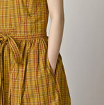 45R Broadcloth Madras Wrap Dress