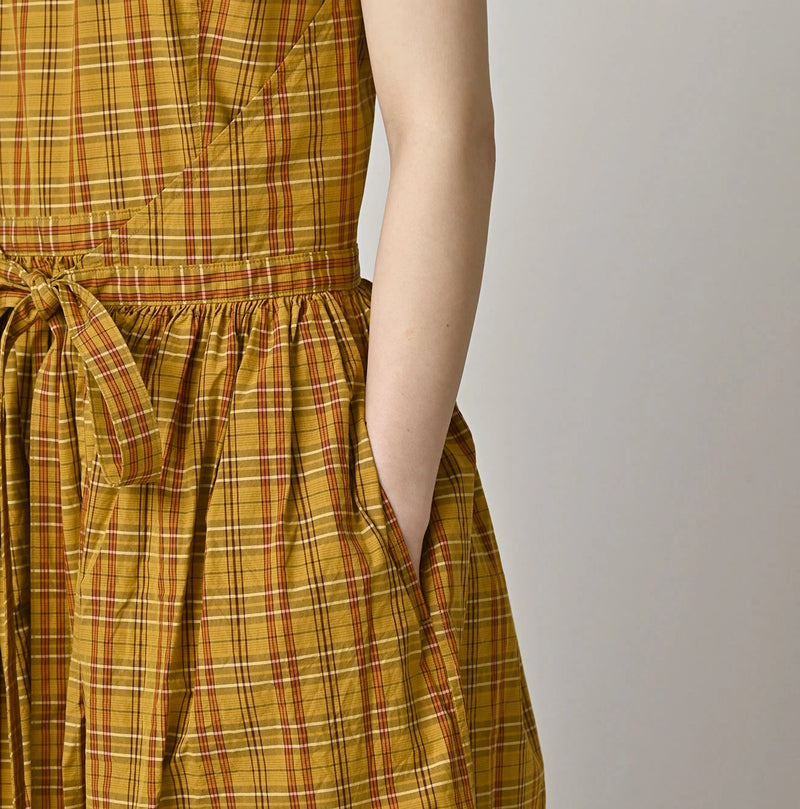 45R Broadcloth Madras Wrap Dress - Image 15