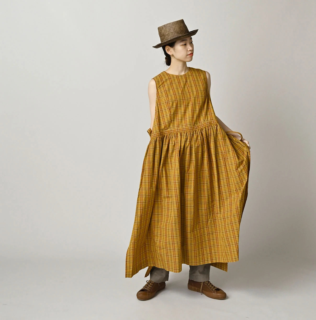 45R Broadcloth Madras Wrap Dress - Image 18