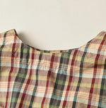 45R Broadcloth Madras Wrap Dress